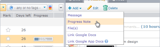 Add Progress Notes