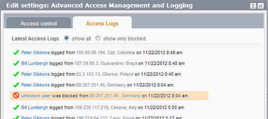 Access logging